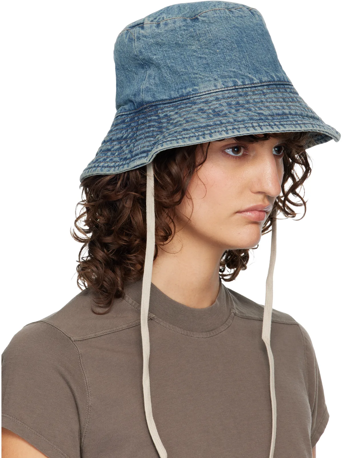 Rick Owens DRKSHDW Temple Gilligan デニム バケットハット - 画像2