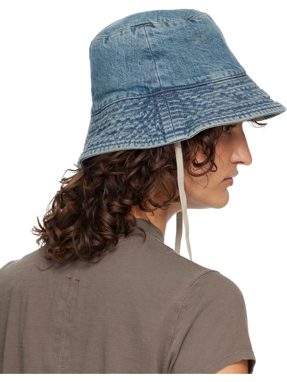 Rick Owens DRKSHDW Temple Gilligan デニム バケットハット - 画像3