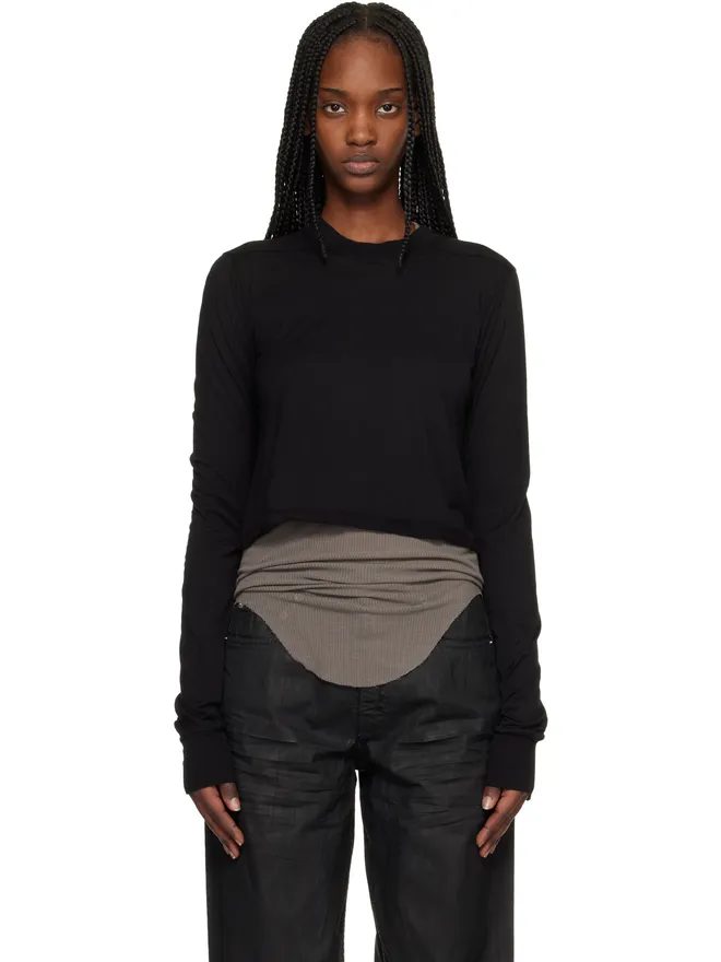 Rick Owens DRKSHDW Rick Owens DRKSHDW Temple Cropped Level LS Tシャツの商品画像