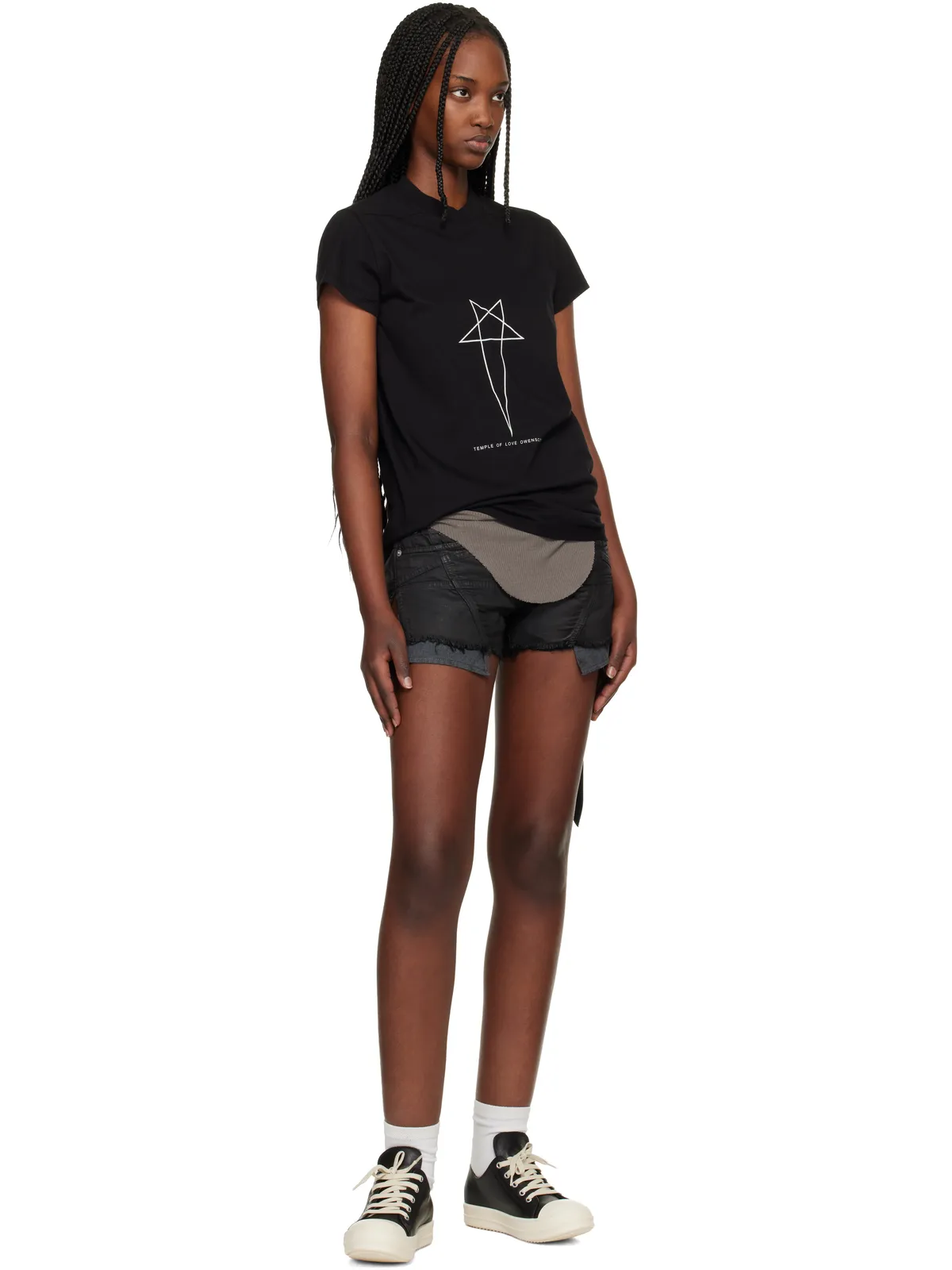 Rick Owens DRKSHDW Temple Small Level Tシャツ - 画像4