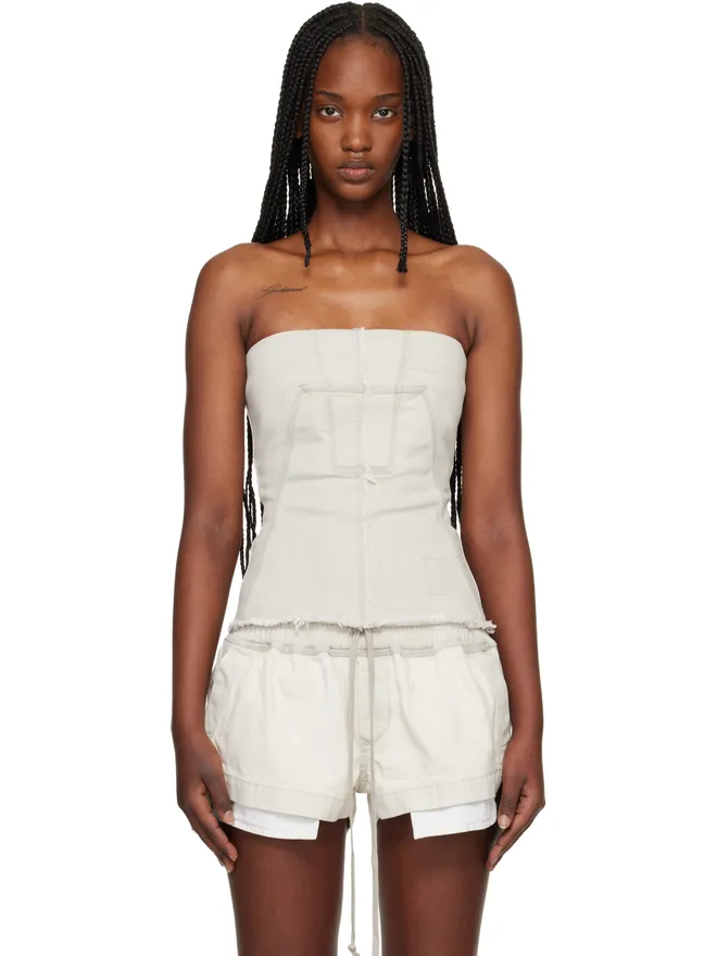 Rick Owens DRKSHDW Rick Owens DRKSHDW Temple Bustier デニム トップスの商品画像