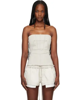 Rick Owens DRKSHDW Temple Bustier デニム トップス - サムネイル1