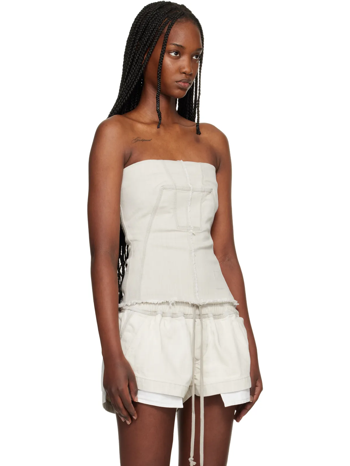 Rick Owens DRKSHDW Temple Bustier デニム トップス - 画像2