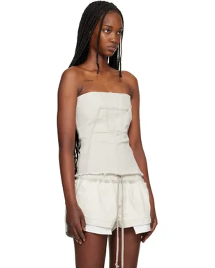 Rick Owens DRKSHDW Temple Bustier デニム トップス - サムネイル2
