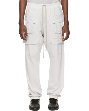 Rick Owens DRKSHDW オフホワイト Temple Creatch ドローストリング カーゴパンツ - サムネイル1