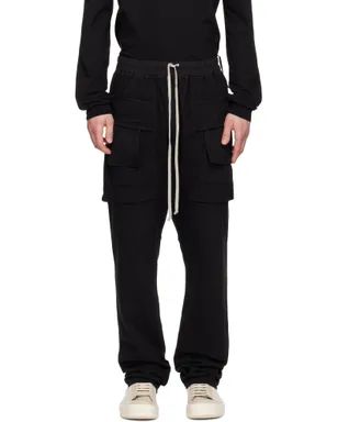 Rick Owens DRKSHDW ブラック Temple Creatch カーゴパンツ - サムネイル1