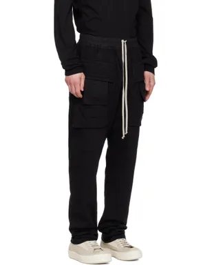 Rick Owens DRKSHDW ブラック Temple Creatch カーゴパンツ - サムネイル2