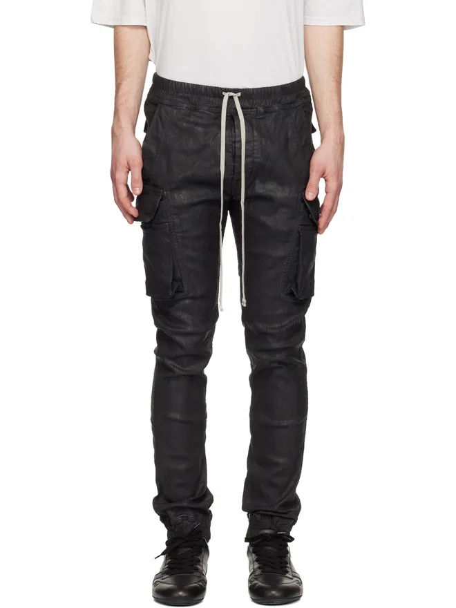 Rick Owens DRKSHDW Rick Owens DRKSHDW ブラック Temple Mastodon Cut デニム カーゴパンツの商品画像