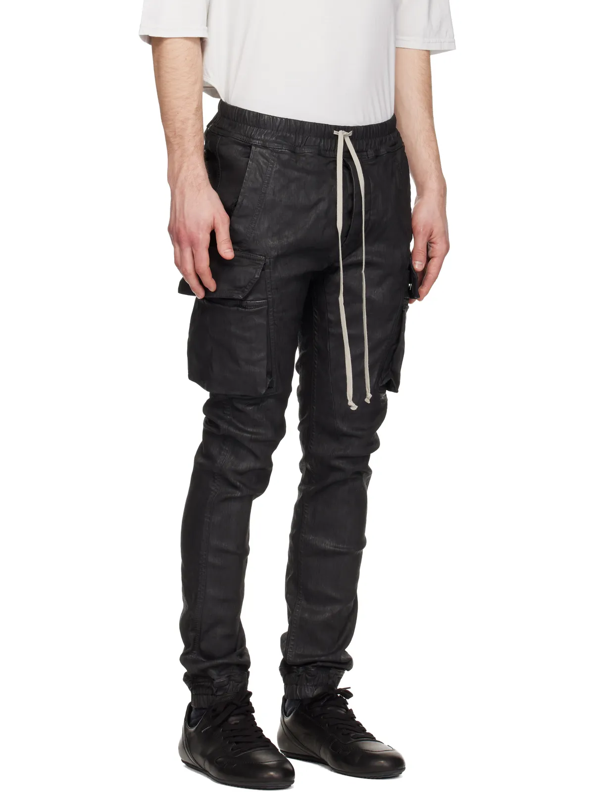 Rick Owens DRKSHDW ブラック Temple Mastodon Cut デニム カーゴパンツ - 画像2