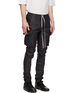 Rick Owens DRKSHDW ブラック Temple Mastodon Cut デニム カーゴパンツ - サムネイル2