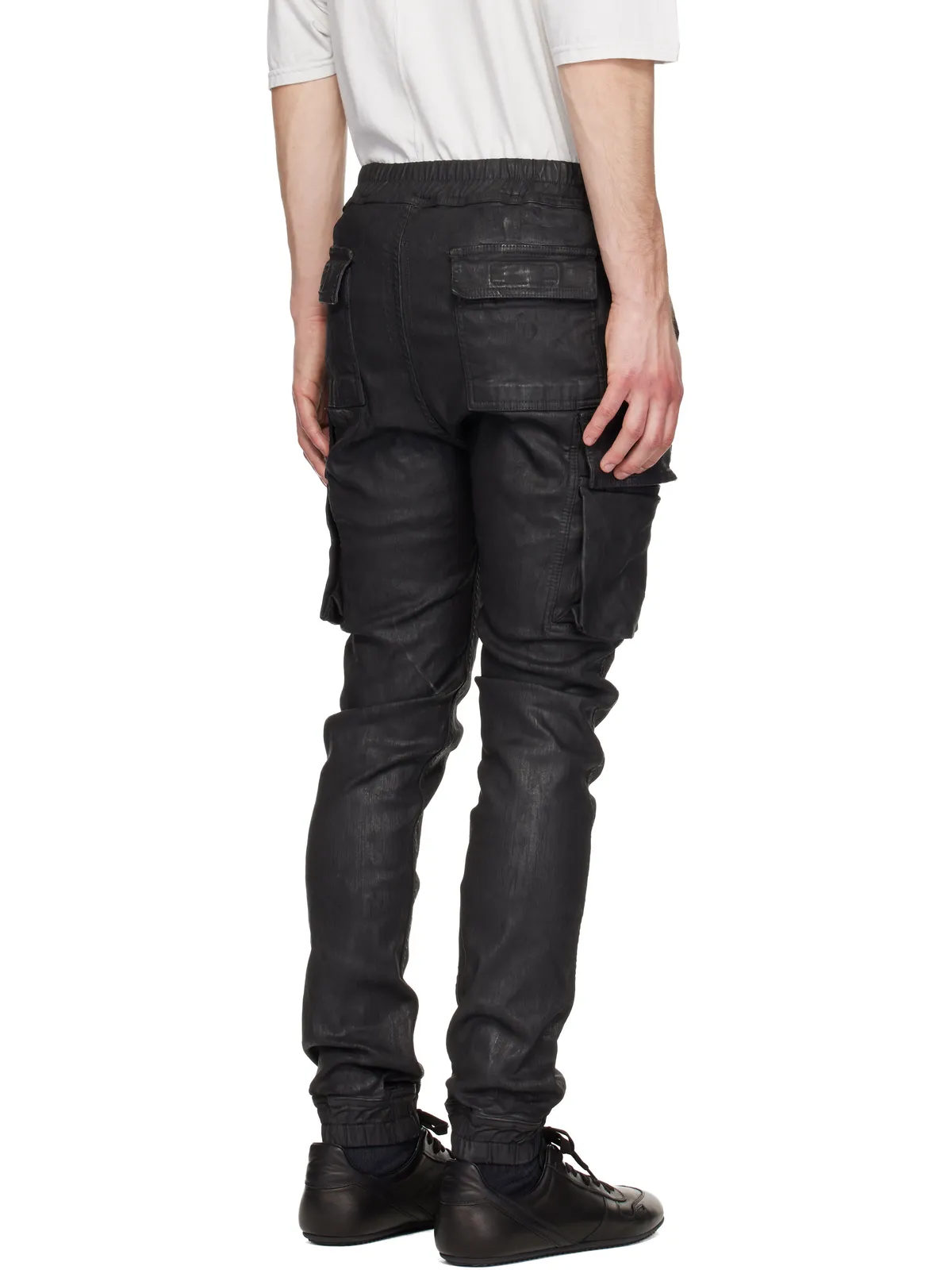 Rick Owens DRKSHDW ブラック Temple Mastodon Cut デニム カーゴパンツ - 画像3