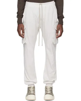 Rick Owens DRKSHDW オフホワイト Temple Mastodon Cut スウェットパンツ - サムネイル1