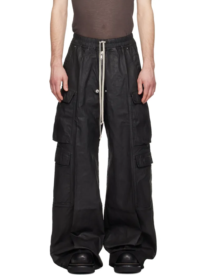 Rick Owens DRKSHDW Rick Owens DRKSHDW ブラック Temple Double Jumbo Belas デニム カーゴパンツの商品画像