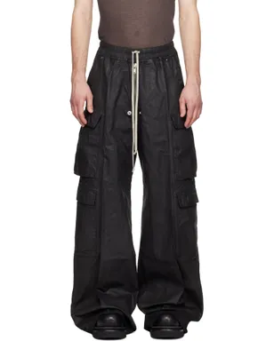 Rick Owens DRKSHDW ブラック Temple Double Jumbo Belas デニム カーゴパンツ - サムネイル1