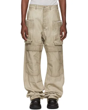 Rick Owens DRKSHDW ベージュ Temple Stefan デニム カーゴパンツ - サムネイル1