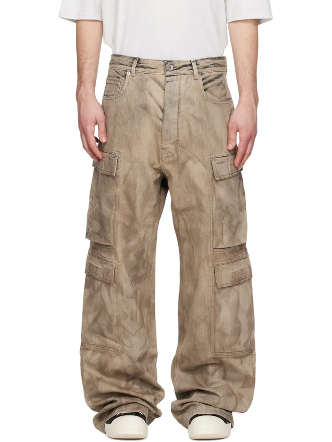 Rick Owens DRKSHDW Rick Owens DRKSHDW グレー Temple ダブル カーゴジーンズの商品画像