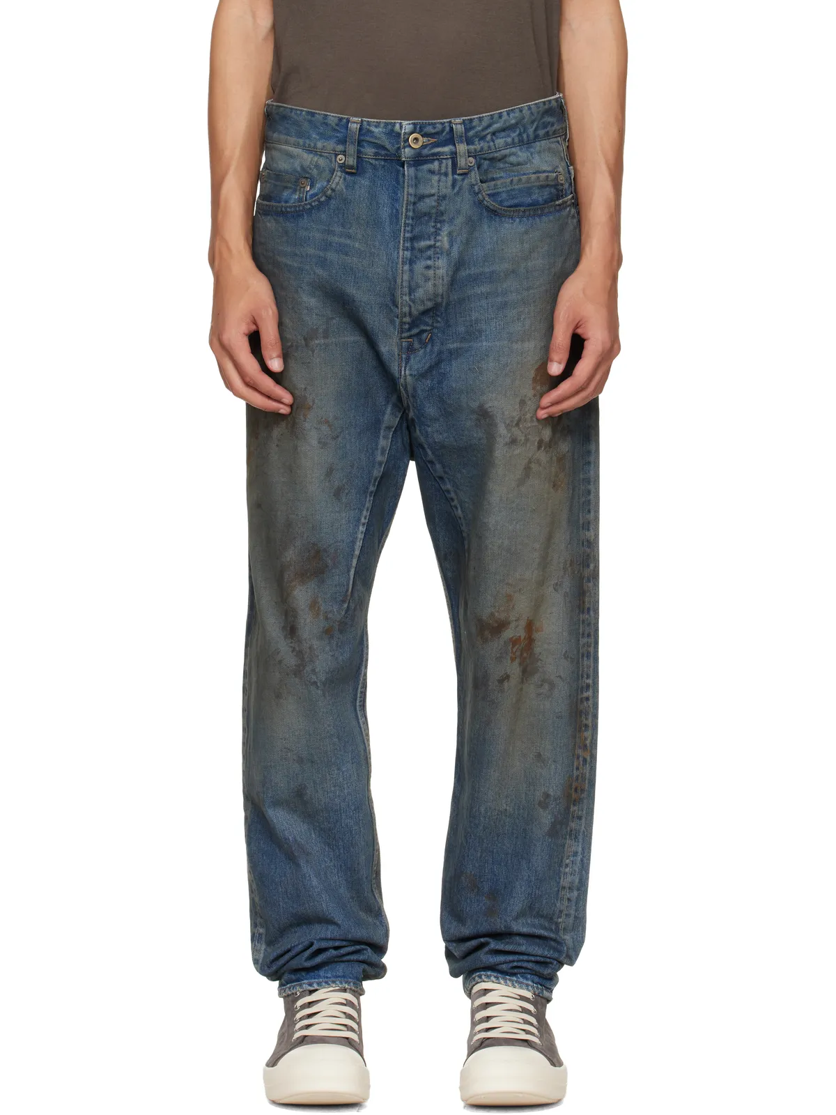 Rick Owens DRKSHDW Temple Collapse Long ジーンズ - 画像1