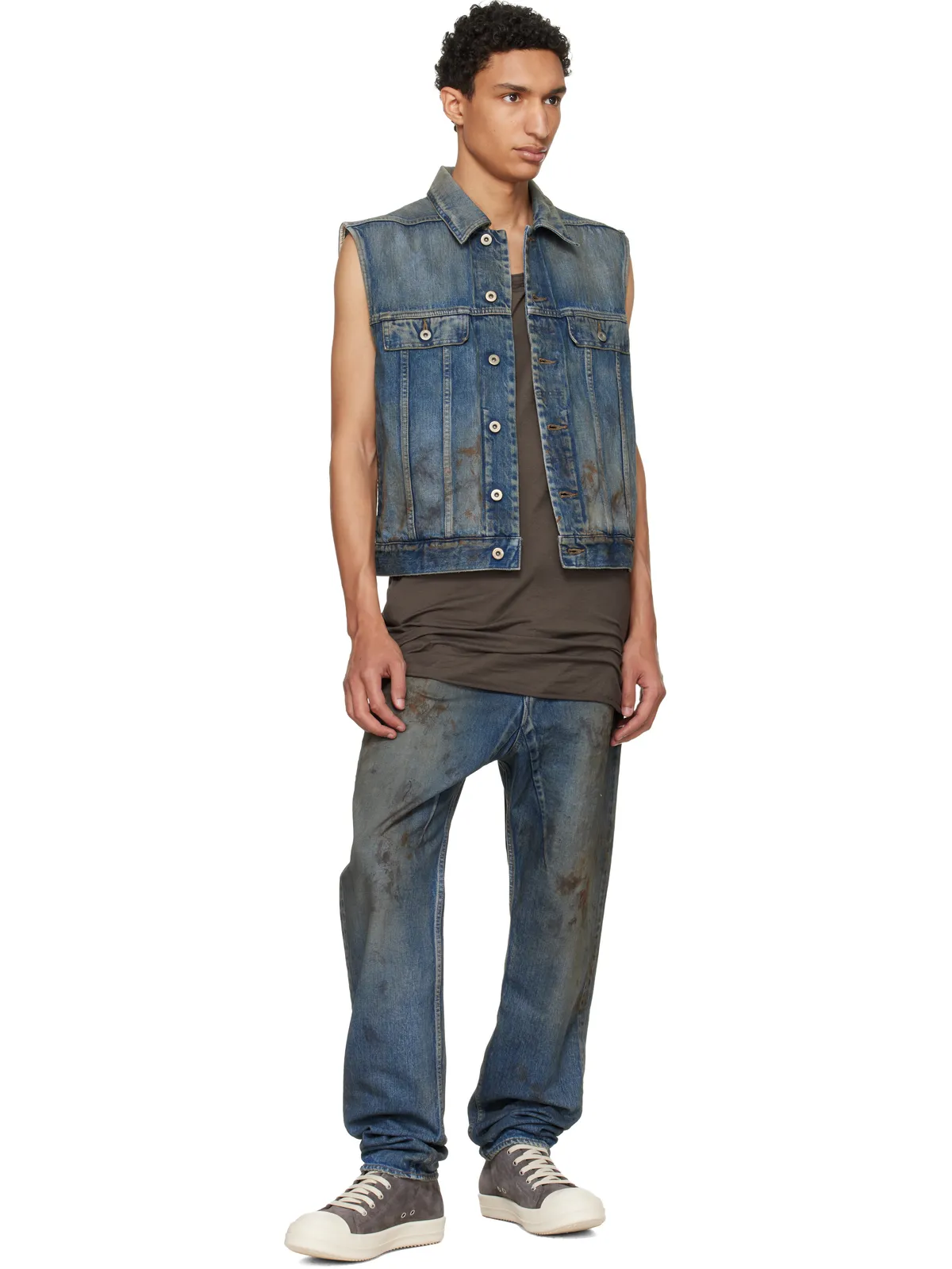 Rick Owens DRKSHDW Temple Collapse Long ジーンズ - 画像4