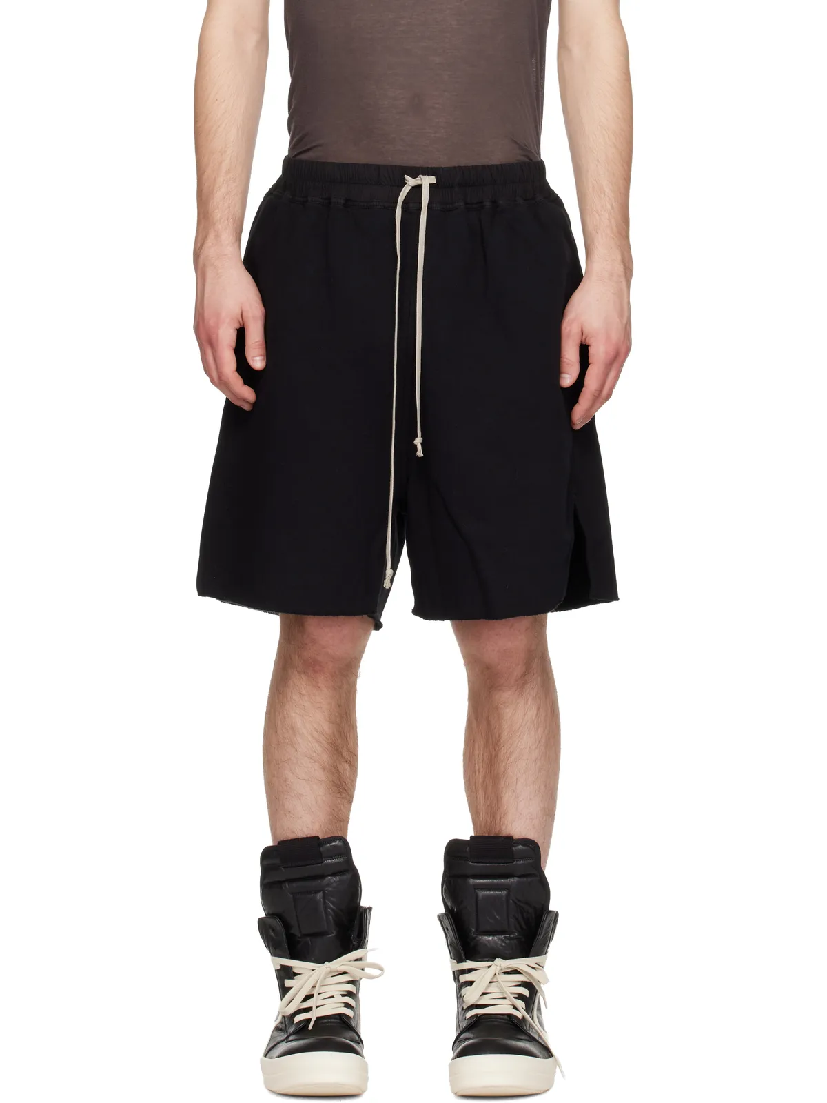 Rick Owens DRKSHDW Temple Furka Heavy Sweatshirt Long ショートパンツ - 画像1