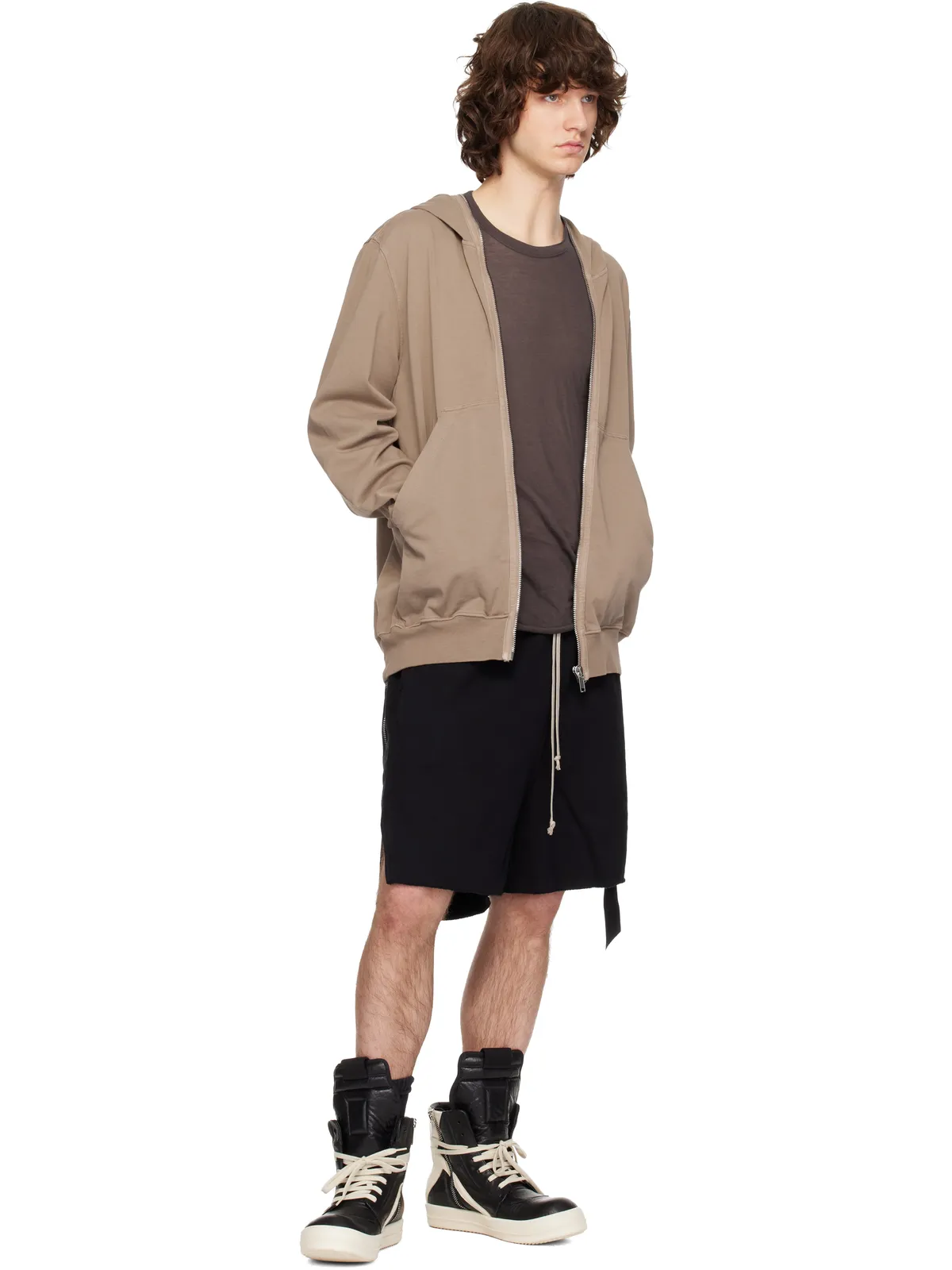Rick Owens DRKSHDW Temple Furka Heavy Sweatshirt Long ショートパンツ - 画像4