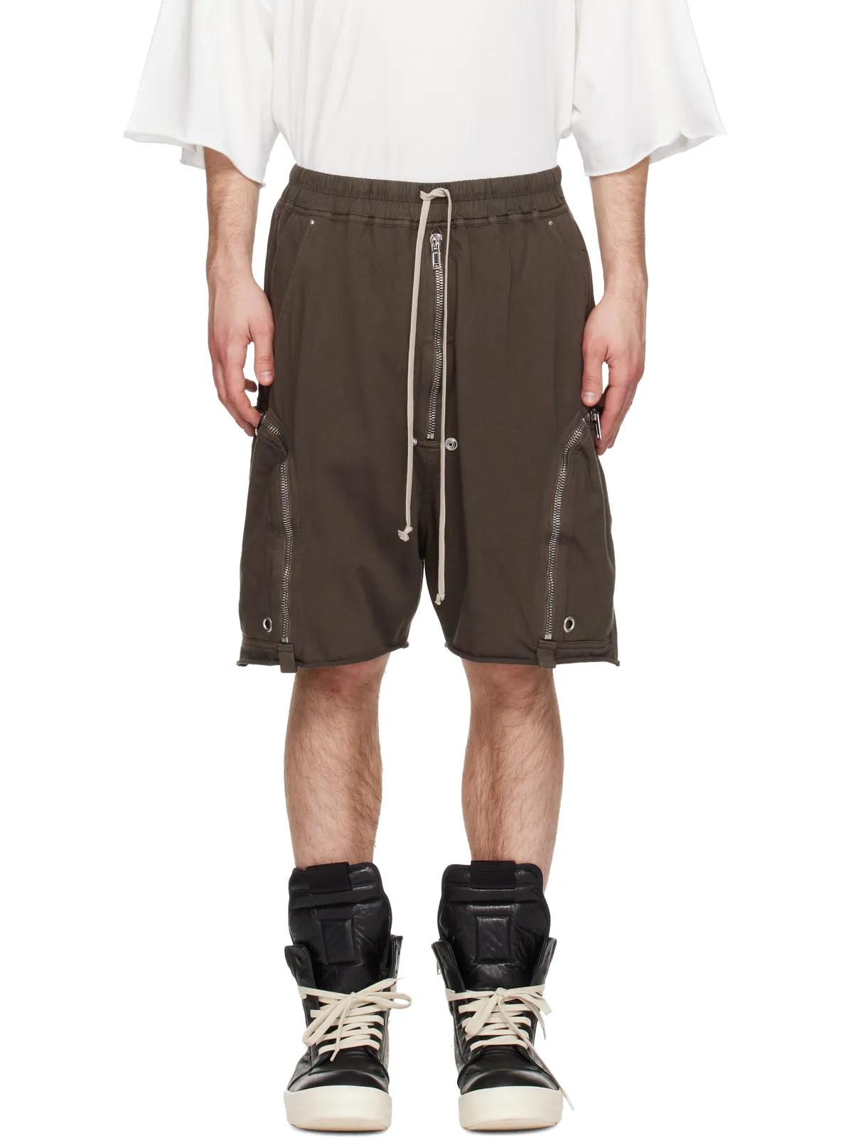 Rick Owens DRKSHDW Temple Heavy Jersey Bauhaus Pods ショートパンツ - 画像1