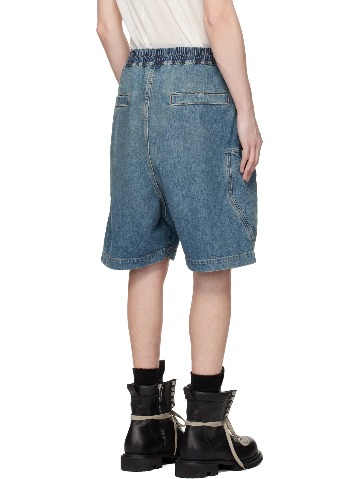 Rick Owens DRKSHDW Temple Bauhaus Pods デニムショートパンツ - 画像3