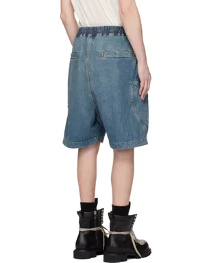 Rick Owens DRKSHDW Temple Bauhaus Pods デニムショートパンツ - サムネイル3