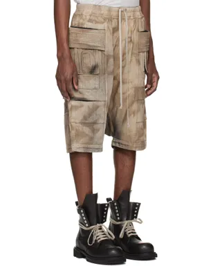 Rick Owens DRKSHDW Temple Creatch Pods デニム カーゴショートパンツ - サムネイル2