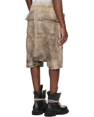 Rick Owens DRKSHDW Temple Creatch Pods デニム カーゴショートパンツ - サムネイル3