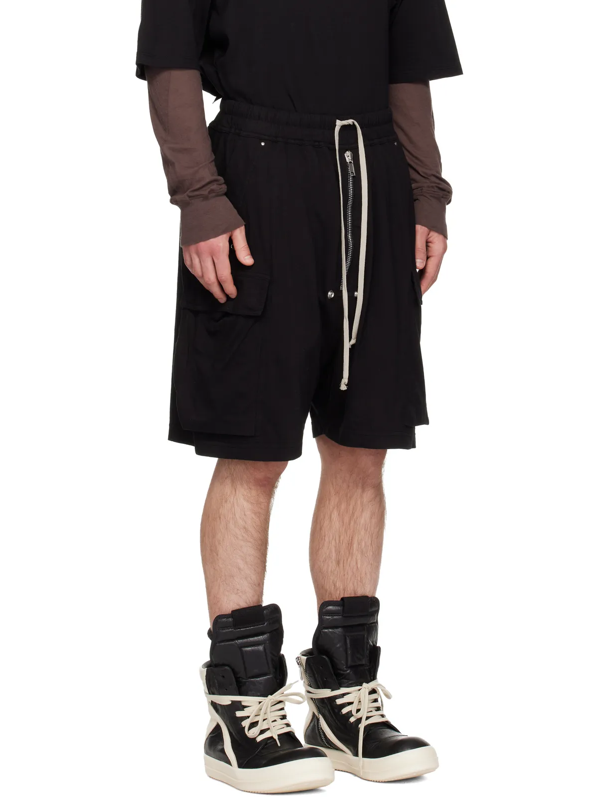 Rick Owens DRKSHDW Temple Medium Jersey Cargobela ショートパンツ - 画像2