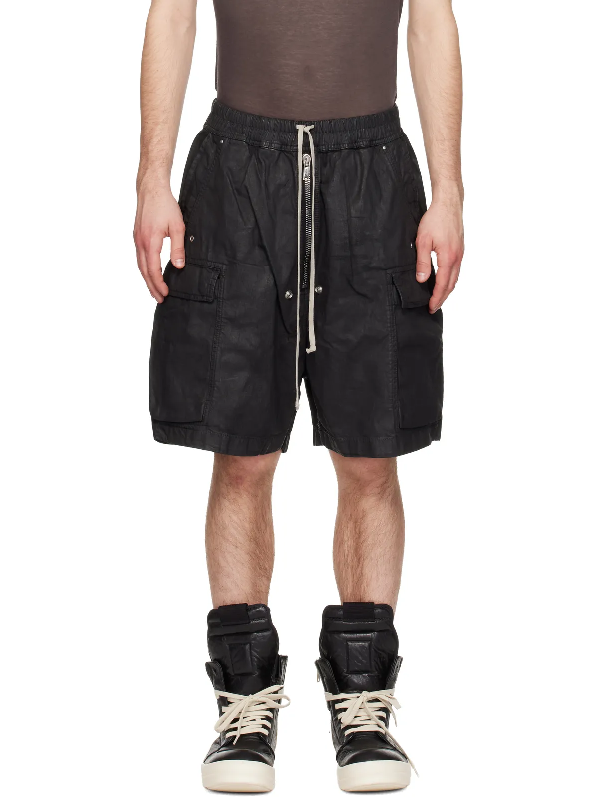 Rick Owens DRKSHDW Temple Denim Cargobela ショートパンツ - 画像1