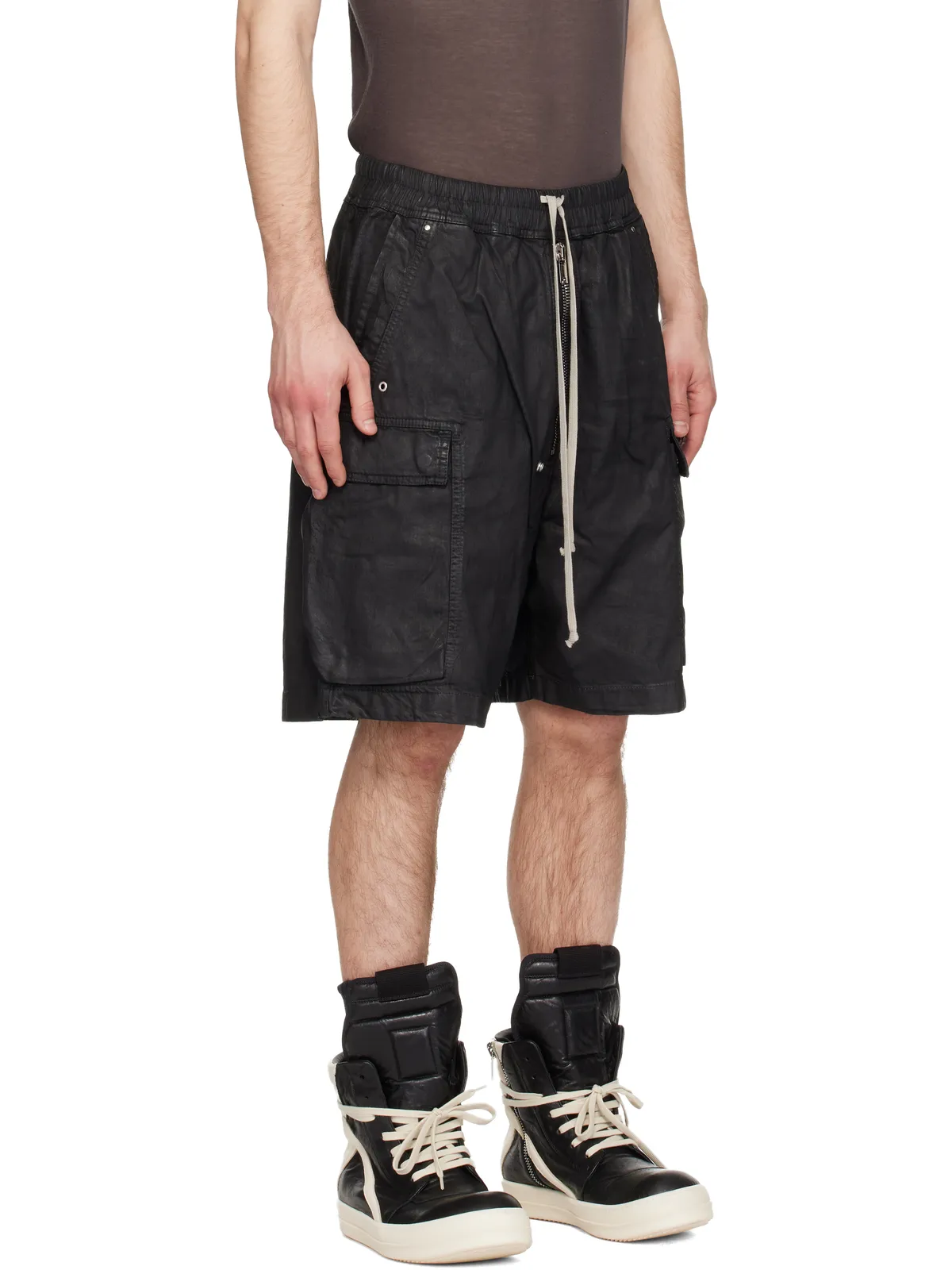 Rick Owens DRKSHDW Temple Denim Cargobela ショートパンツ - 画像2