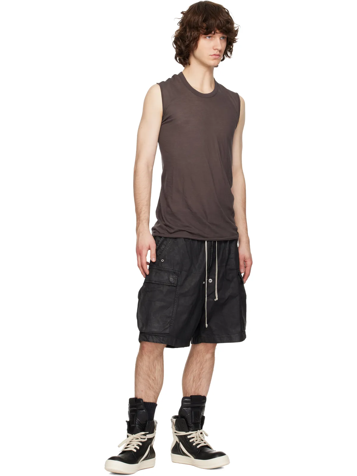 Rick Owens DRKSHDW Temple Denim Cargobela ショートパンツ - 画像4