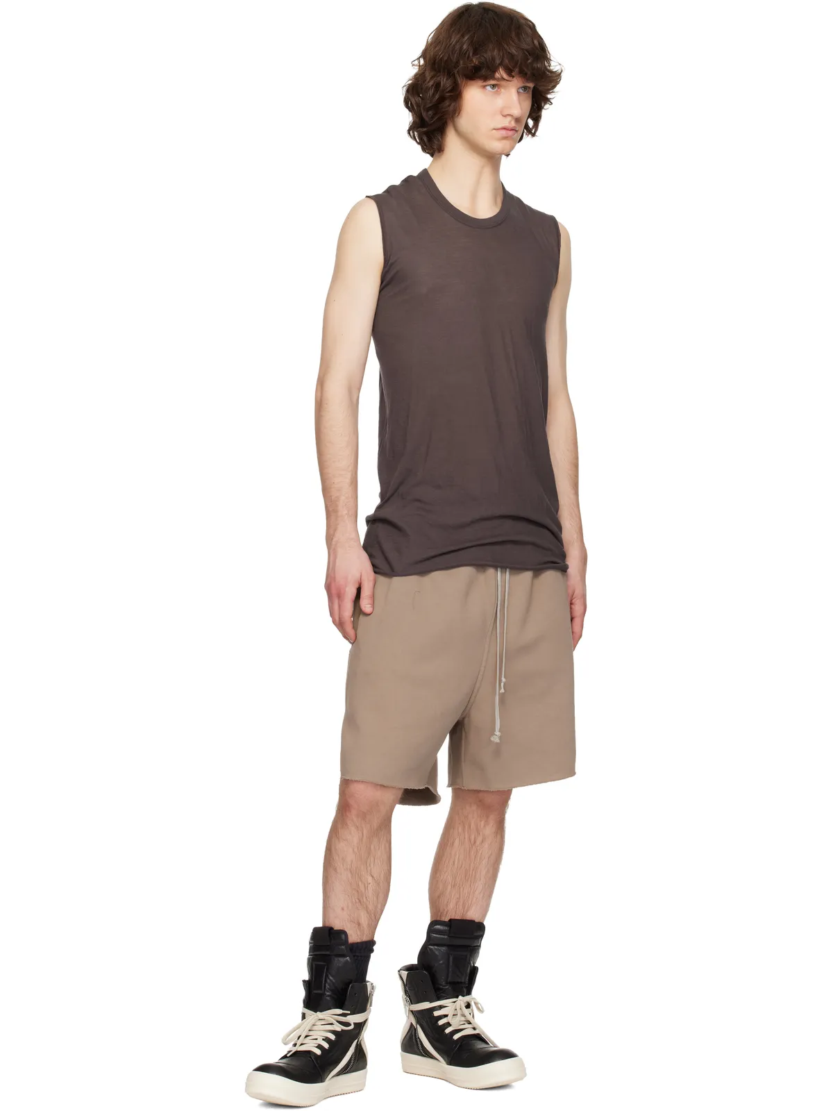 Rick Owens DRKSHDW Temple Heavy Sweatshirt Long ショートパンツ - 画像4