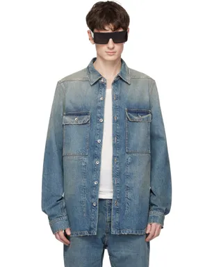 Rick Owens DRKSHDW Temple デニム オーバーシャツ - サムネイル1