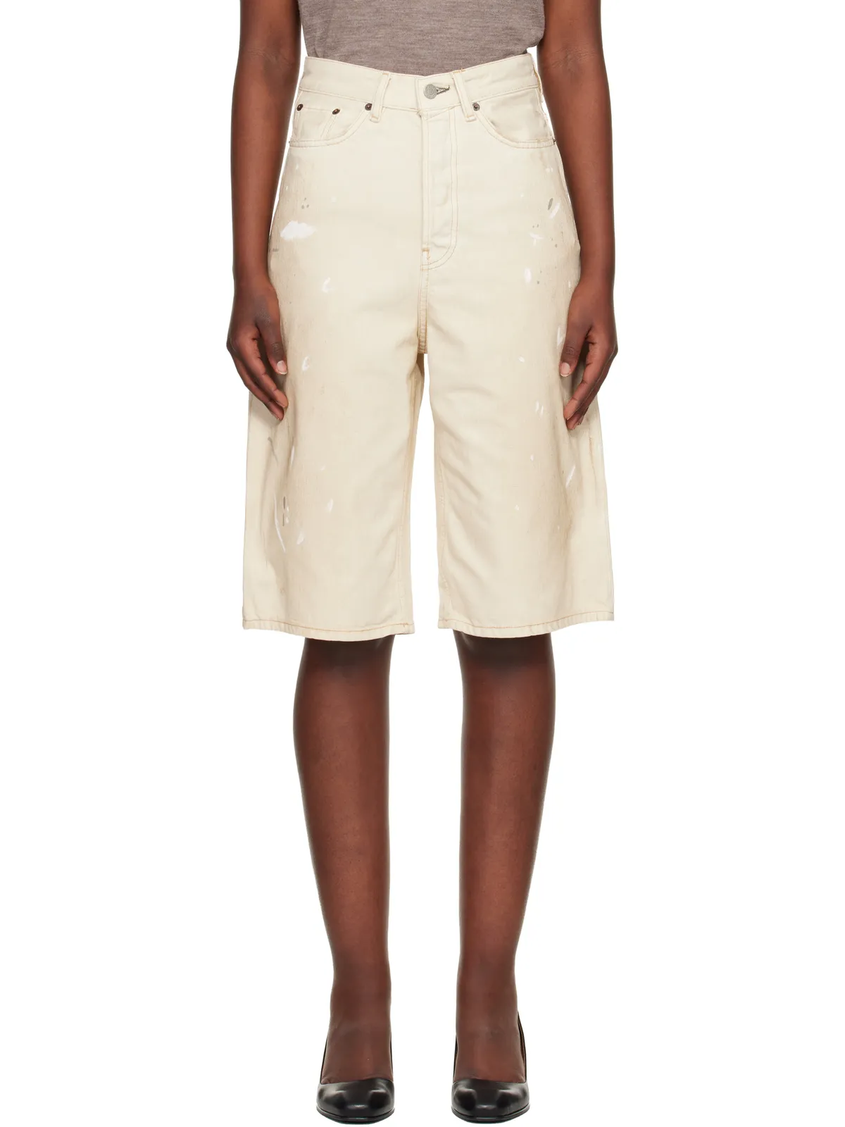 Acne Studios ディストレス デニムショートパンツ - 画像1