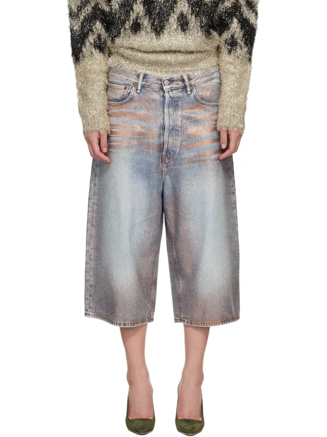 Acne Studios Acne Studios Glitter Dawn デニムショートパンツの商品画像