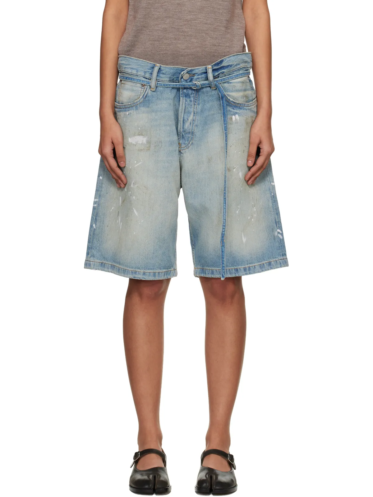 Acne Studios ベルト デニムショートパンツ - 画像1
