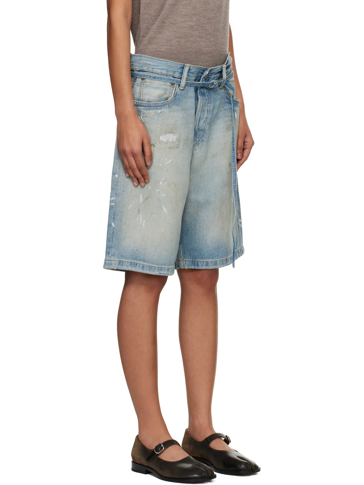 Acne Studios ベルト デニムショートパンツ - 画像2