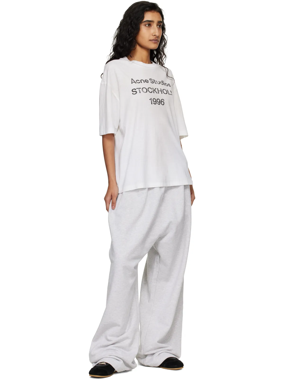 Acne Studios フリース ロゴ スウェットパンツ - 画像4
