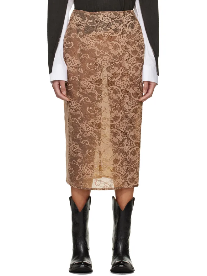 Acne Studios Acne Studios レース ミディアムスカートの商品画像