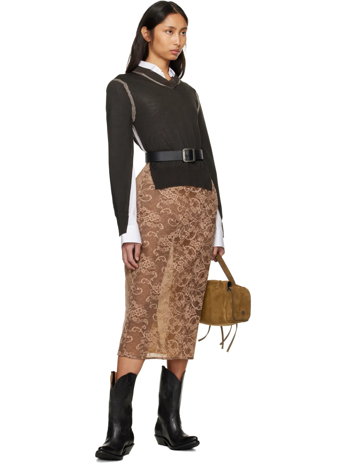 Acne Studios レース ミディアムスカート - 画像4