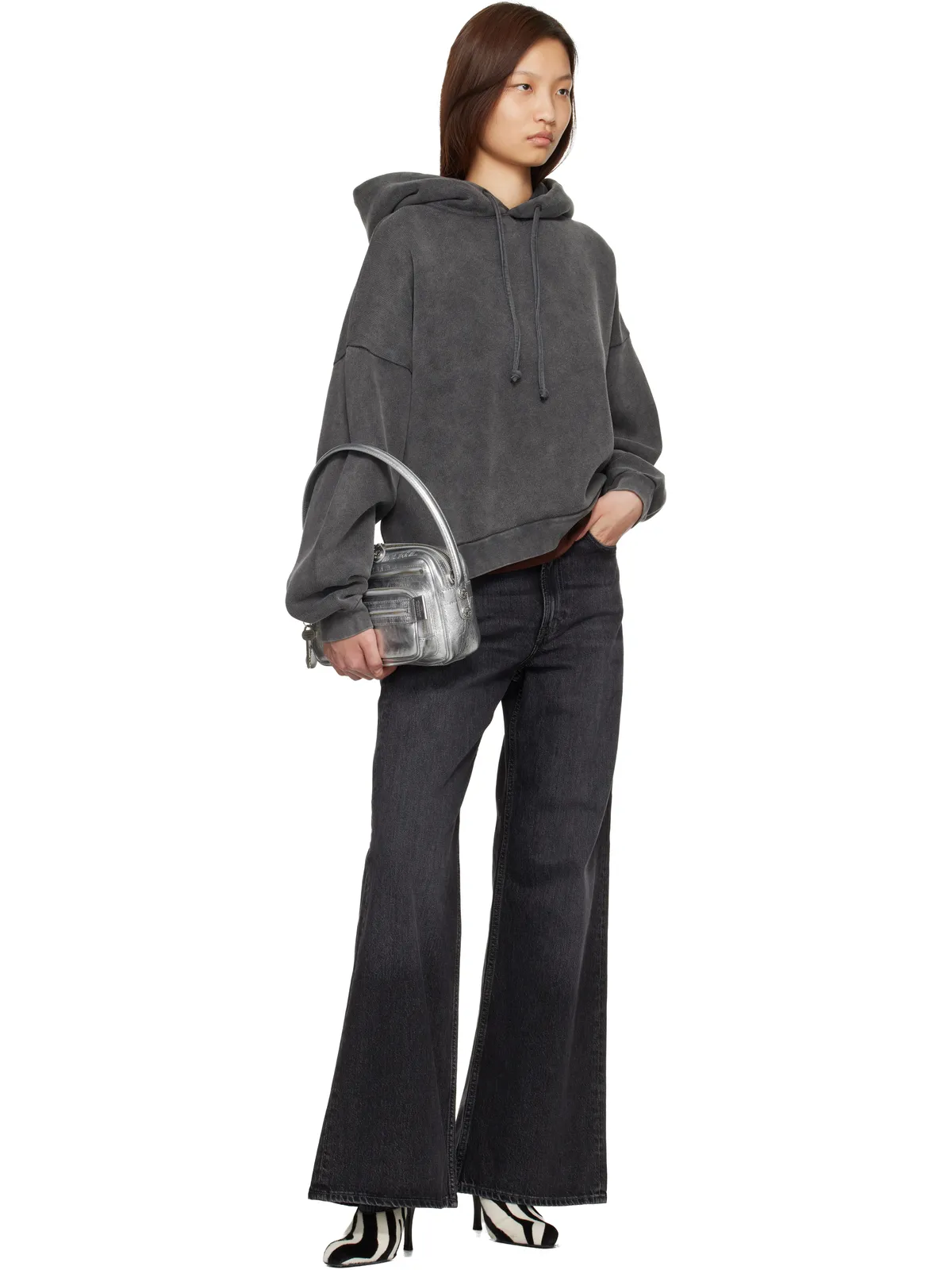 Acne Studios ロゴパッチ フーディ - 画像4