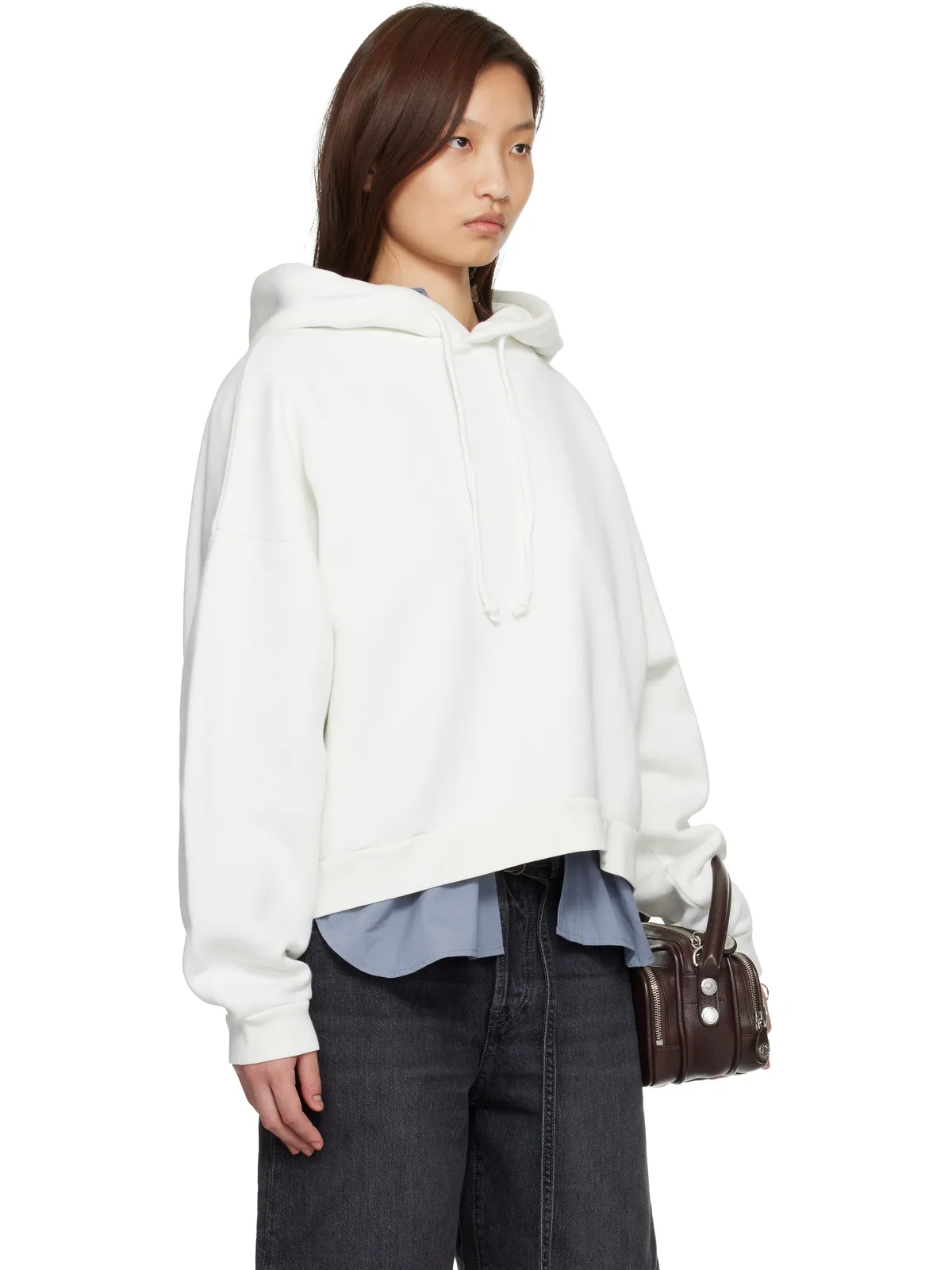 Acne Studios ロゴ フリース フーディ - 画像2