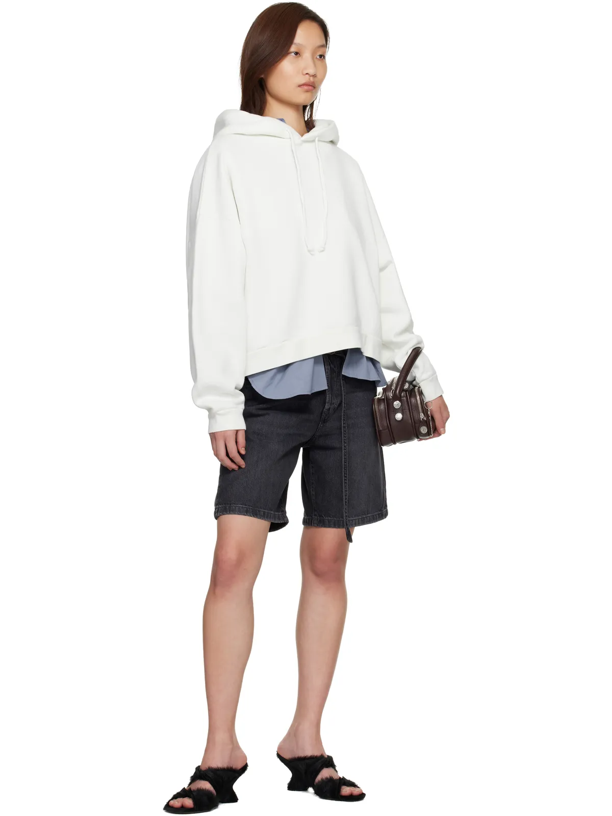 Acne Studios ロゴ フリース フーディ - 画像4
