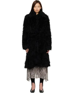 Acne Studios ベルト フェイクファー コート - サムネイル1