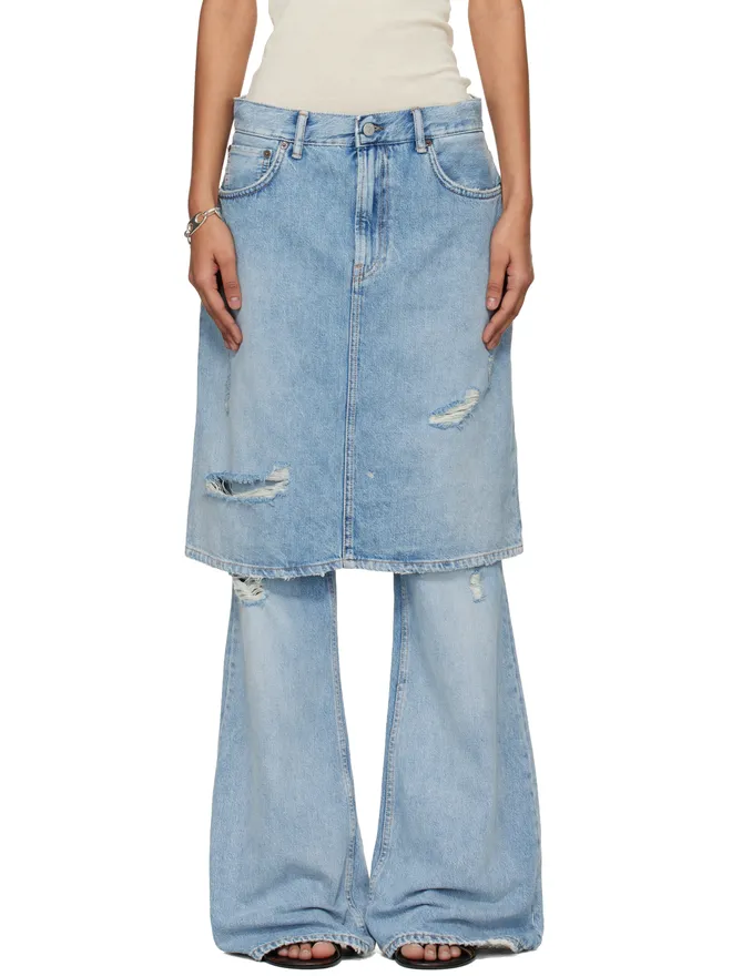 Acne Studios Acne Studios レイヤード デニム ジーンズの商品画像