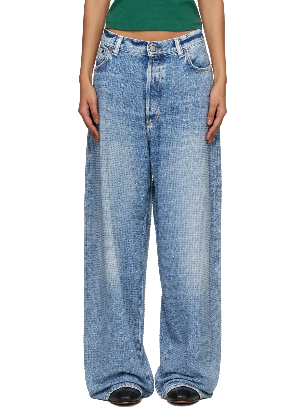 Acne Studios 2023 Loose ラインストーン ジーンズ - 画像1