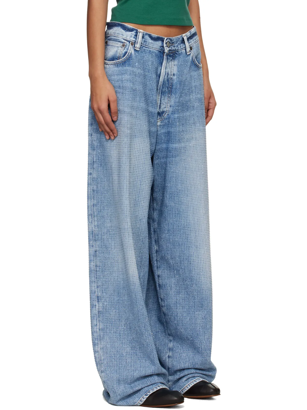Acne Studios 2023 Loose ラインストーン ジーンズ - 画像2