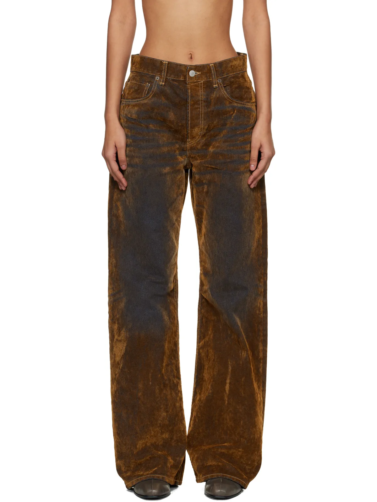 Acne Studios 2021 Flocked デニム ジーンズ - 画像1